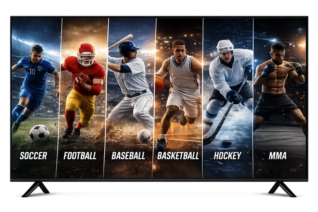 Live soccer, football, baseball, basketball, hockey, and MMA streaming in 4K on Kemo IPTV Live soccer, football, baseball, basketball, hockey, and MMA streaming in 4K on Kemo IPTV